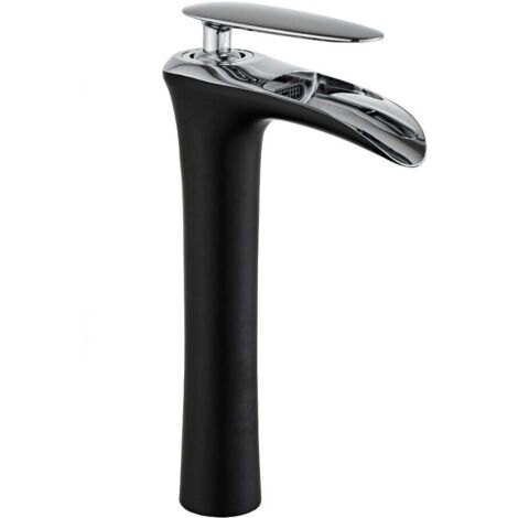 Mexen Lyra rubinetto lavabo alto, nero/cromo - 745310-07