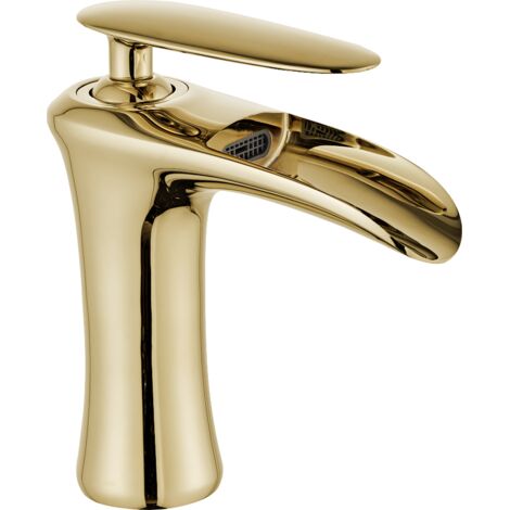 Mexen Lyra rubinetto per lavabo, oro - 745300-50