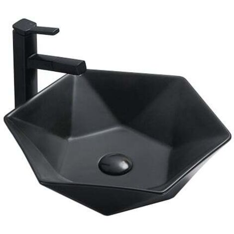 Mexen Mery lavabo da appoggio 48 x 41 cm, nero opaco - 21984885