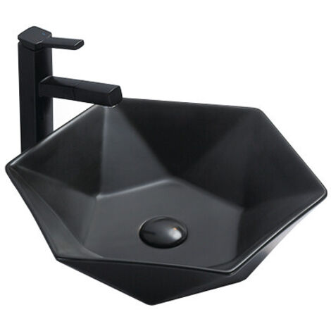 Mexen Mery lavabo sobre encimera 48 x 41 cm, negro mate - 21984885