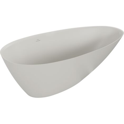 Mexen Milano freistehende Wanne aus Konglomerat 150 x 82 cm, Beton matt - 57301508561