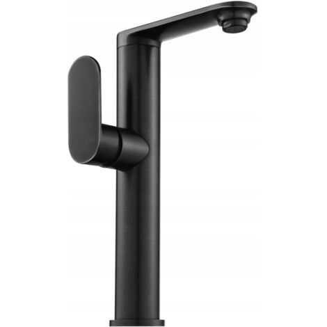 Mexen Milo rubinetto alto per lavandino, maniglia laterale, nero - 71315-70