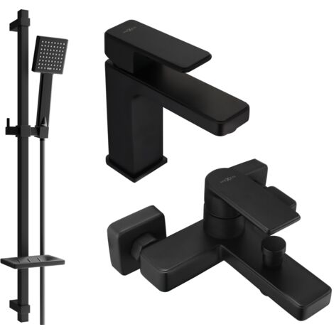 Mexen Mino DQ45 set da bagno, nero - 72403DQ45-70