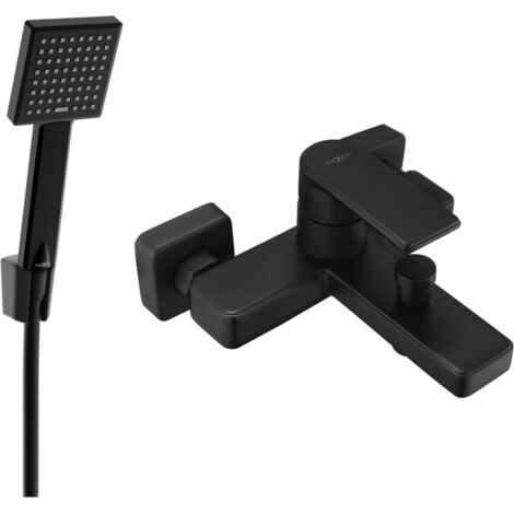 Mexen Mino R45 rubinetteria da vasca con set doccia, nero - 7243R45-70
