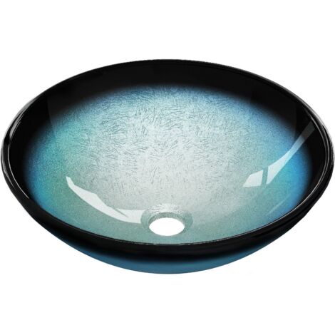 Mexen Mira lavabo da appoggio in vetro 42 x 42 cm, blu - 24124247