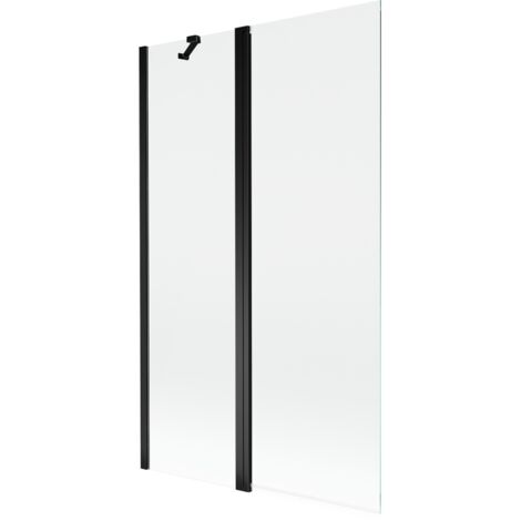 Mexen Mist Duschabtrennung 2-flügelig 110 x 150 cm, transparent, schwarz - 8A9-110-011-70-00