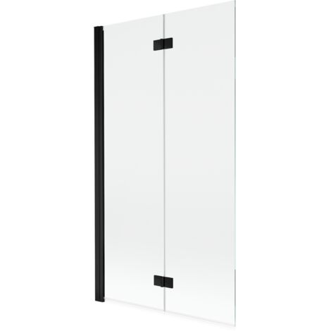 Mexen Mist Duschabtrennung 2-flügelig links 100 x 150 cm, transparent, schwarz - 8A9-100-002-70-00-L