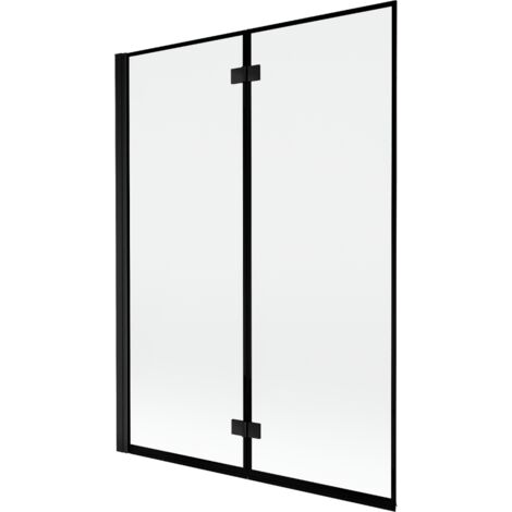 Mexen Mist Duschabtrennung 2-flügelig links 130 x 150 cm, schwarzer Rahmen, schwarz - 8A9-130-002-70-70-L