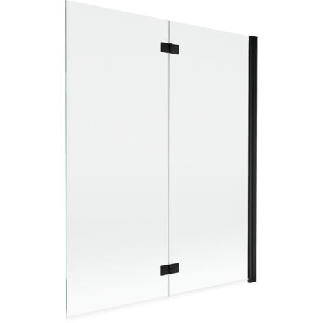 Mexen Mist Duschwand 2-flügelig rechts 140 x 150 cm, transparent, schwarz - 8A9-140-002-70-00-P