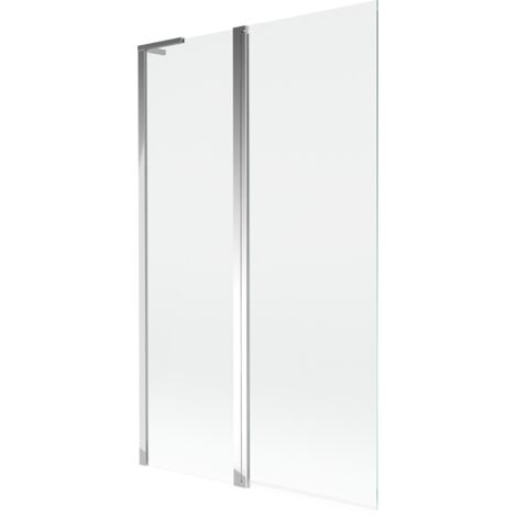 Mexen Mist L paratia da vasca da bagno a 2 ante 110 x 150 cm, trasparente, cromo - 8A9L-110-011-01-00