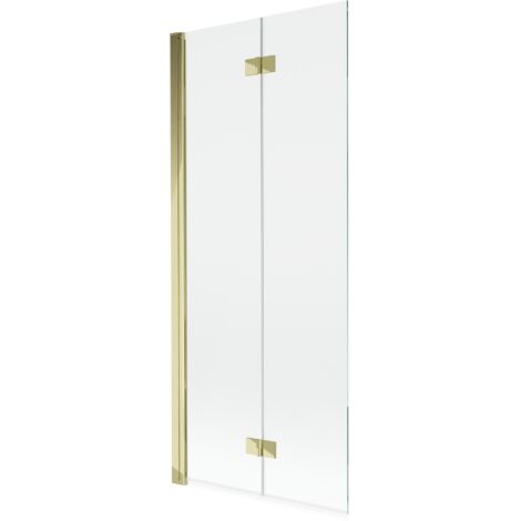 Mexen Mist mampara de ducha de 2 alas izquierda 80 x 150 cm, transparente, dorado - 8A9-080-002-50-00-L