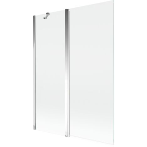 Mexen Mist mampara de ducha de 2 paneles 130 x 150 cm, transparente, cromo - 8A9-130-011-01-00