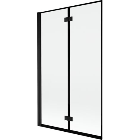 Mexen Mist mampara de ducha de 2 puertas, izquierda, 110 x 150 cm, marco negro, negro - 8A9-110-002-70-70-L