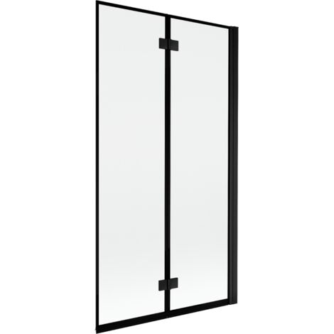 Mexen Mist mampara de ducha de dos hojas derecha 100 x 150 cm, marco negro, negro - 8A9-100-002-70-70-P