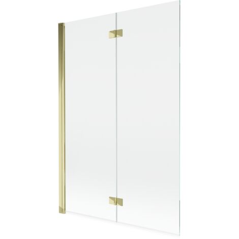Mexen Mist panel de ducha de 2 hojas izquierda 120 x 150 cm, transparente, dorado - 8A9-120-002-50-00-L