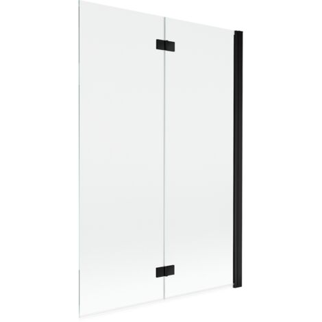 Mexen Mist paratia della doccia a 2 ante destra 120 x 150 cm, trasparente, nero - 8A9-120-002-70-00-P