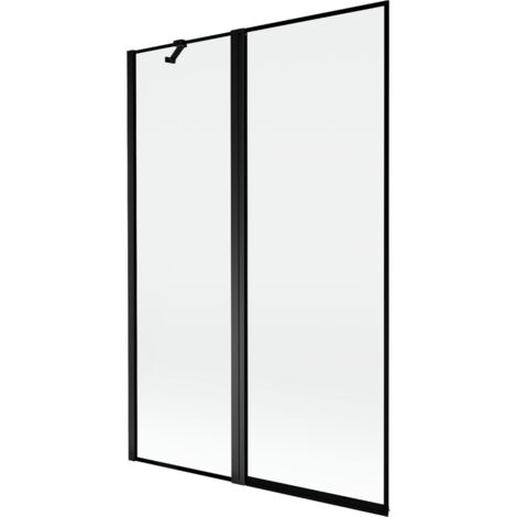 Mexen Mist paratia doccia 2 ante sinistra 120 x 150 cm, cornice nera, nero - 8A9-120-011-70-70-L