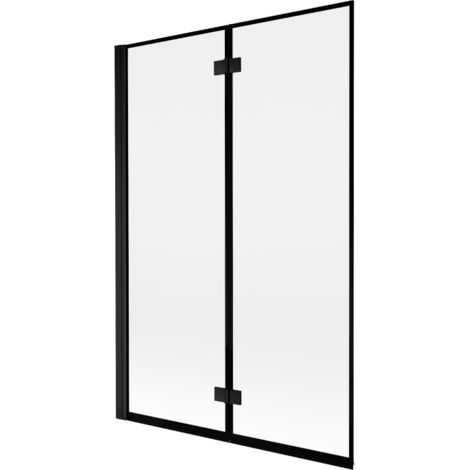 Mexen Mist paratia per doccia a 2 ante sinistra 120 x 150 cm, cornice nera, nero - 8A9-120-002-70-70-L