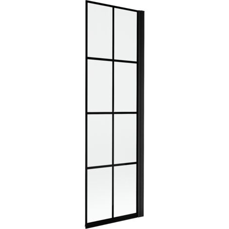Mexen Mist paravento doccia 1-anta destra 60 x 150 cm, griglia nera, nero - 8A9-060-001-70-77-P