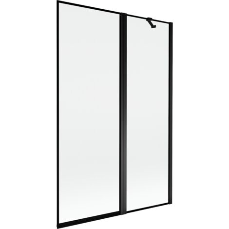 Mexen Mist paravento doccia 2 ante destro 120 x 150 cm, cornice nera, nero - 8A9-120-011-70-70-P