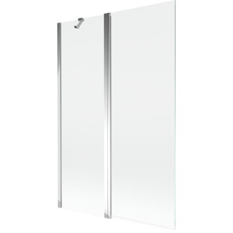 Mexen Mist paravento per doccia a 2 ante 120 x 150 cm, trasparente, cromo - 8A9-120-011-01-00