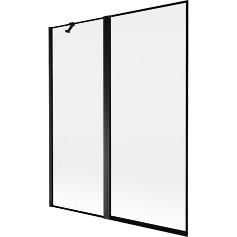 Mexen Mist paroi de douche 2-portes gauche 140 x 150 cm, cadre noir, noir - 8A9-140-011-70-70-L