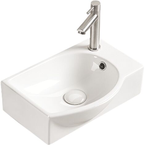 Mexen Mista lavabo da appoggio sinistro 40 x 28 cm, bianco - 22174000L