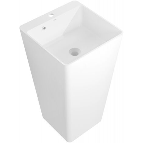 Mexen Neva lavabo independiente de conglomerado 45 x 45 cm, blanco mate - 26614500