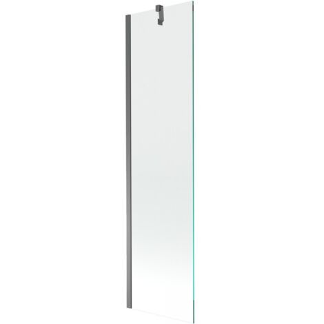 Mexen Next Badewannenabtrennung 1-flügelig 50 x 150 cm, transparent, Gun Metal - 895-050-000-00-00-95