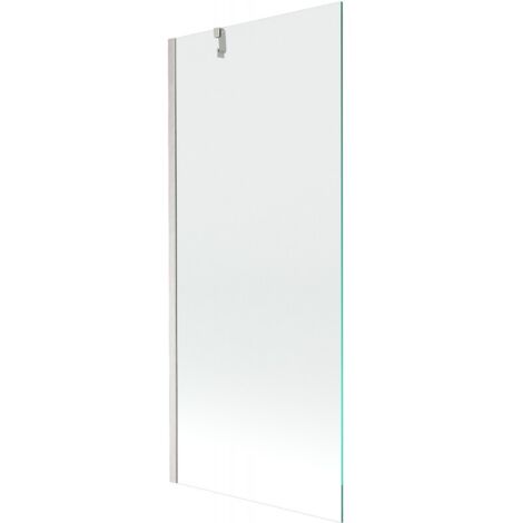 Mexen Next Badewannenabtrennung 1-flügelig 80 x 150 cm, transparent, gebürstetes Nickel - 895-080-000-00-00-97