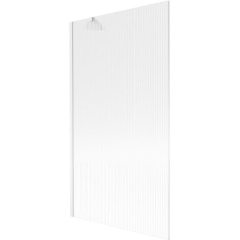 Mexen Next Duschabtrennung, 1-flügelig, 100 x 150 cm, Streifen, Weiß - 895-100-000-00-09-20