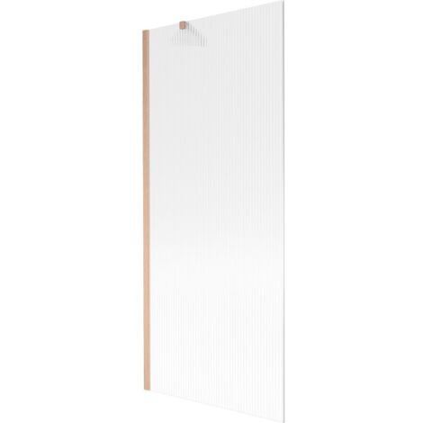 Mexen Next Duschabtrennung 1-flügelig 80 x 150 cm, Streifen, gebürstetes Kupfer - 895-080-000-00-09-65