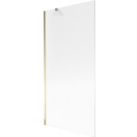 Mexen Next Duschabtrennung 1-flügelig 90 x 150 cm, Streifen, Gold - 895-090-000-00-09-50