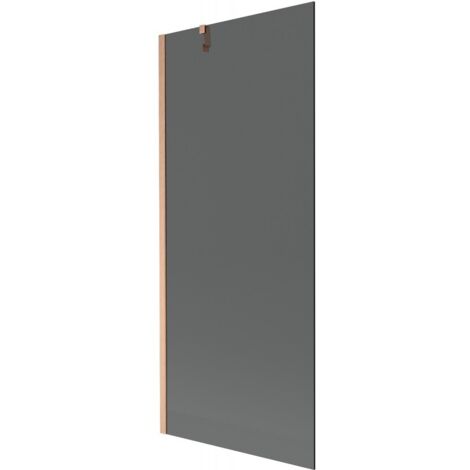 Mexen Next Duschwand 1-flügelig 80 x 150 cm, Graphit, gebürstetes Kupfer - 895-080-000-00-40-65