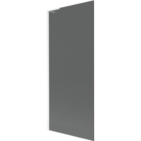 Mexen Next L Badewannenabtrennung 1-flügelig 80 x 150 cm, Graphit, Weiß - 895-080-000-03-40-20