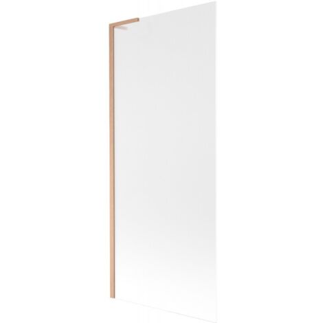 Mexen Next L Badewannenabtrennung 1-flügelig 80 x 150 cm, satiniert, gebürstetes Kupfer - 895-080-000-03-30-65