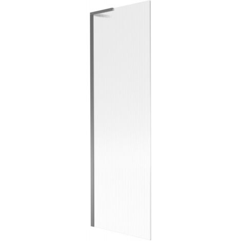 Mexen Next L Badewannenabtrennung 1-teilig 60 x 150 cm, Streifen, Gun Metal - 895-060-000-03-09-95