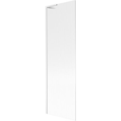 Mexen Next L Badewannenfaltwand 1-flügelig 60 x 150 cm, Streifen, weiß - 895-060-000-03-09-20