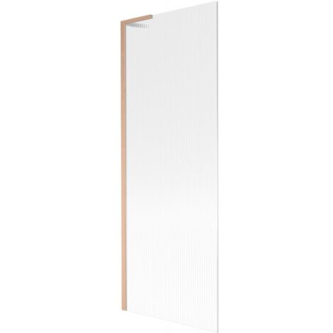 Mexen Next L Badewannenfaltwand 1-flügelig 70 x 150 cm, Rillen, gebürstetes Kupfer - 895-070-000-03-09-65