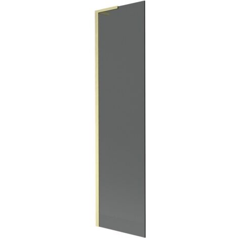 Mexen Next L mampara de ba帽era 1 hoja 50 x 150 cm, grafito, dorado cepillado - 895-050-000-03-40-55