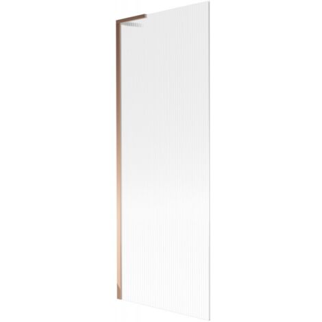 Mexen Next L mampara de ba帽era 1-hoja 70 x 150 cm, rayas, oro rosa - 895-070-000-03-09-60