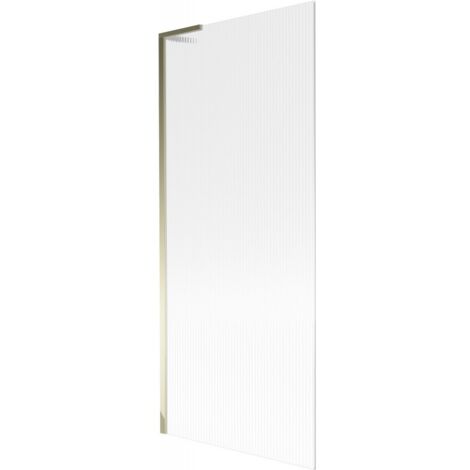 Mexen Next L mampara de ba帽era de 1 ala 80 x 150 cm, rayas, dorado - 895-080-000-03-09-50