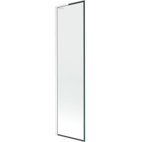 Mexen Next L mampara de ba帽era de 1 hoja 50 x 150 cm, marco negro, blanco - 895-050-000-03-70-20