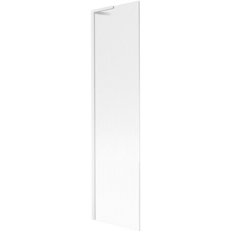 Mexen Next L mampara de ba帽era de 1 hoja 50 x 150 cm, rayas, blanco - 895-050-000-03-09-20
