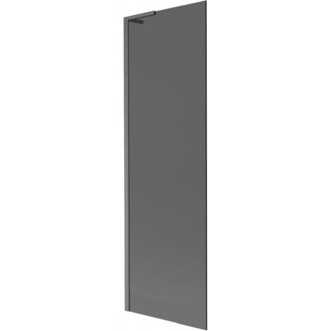 Mexen Next L mampara de ba帽era de 1 hoja 60 x 150 cm, grafito, gris met谩lico cepillado - 895-060-000-03-40-66