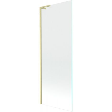 Mexen Next L mampara de ba帽era de 1 hoja 70 x 150 cm, transparente, dorado cepillado - 895-070-000-03-00-55