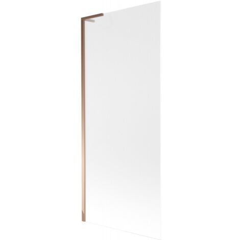 Mexen Next L mampara de ba帽era de 1 hoja 80 x 150 cm, escarcha, oro rosa - 895-080-000-03-30-60