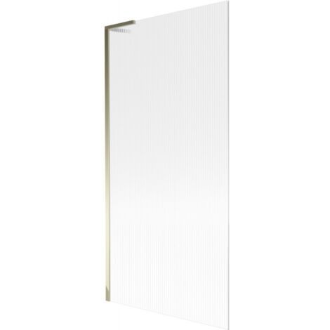 Mexen Next L mampara de ba帽era de 1 hoja 90 x 150 cm, rayas, dorado - 895-090-000-03-09-50