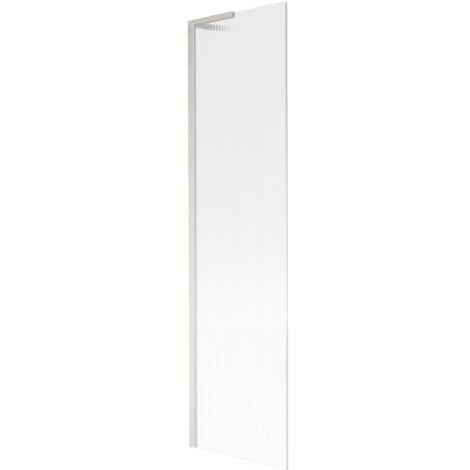 Mexen Next L mampara de ba帽o 1 hoja 50 x 150 cm, rayas, n铆quel cepillado - 895-050-000-03-09-97
