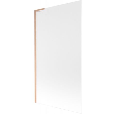 Mexen Next L mampara de ba帽o de 1 hoja 100 x 150 cm, escarcha, cobre cepillado - 895-100-000-03-30-65